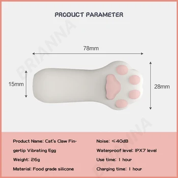 Cat gheara degetului vibrator portabil silicon Desene animate cu Degetul pătuțuri Vibrator punctul G, clitorisul stimulator pentru adulti jucarii sexuale pentru femei