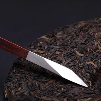 Ceaiul cuțit din Oțel Inoxidabil de Damasc Ceai Pu-erh De Mână Mâner de Lemn Desface Ceai Con Piese de Stil Chinezesc Cadou