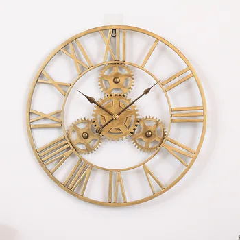 Ceas de Perete mare 3d Retro Decorative Supradimensionate Ceasuri de Lux de Arta Viteze Mari de Fier Vintage Ceas de Perete Mare, cel Mai frumos Cadou