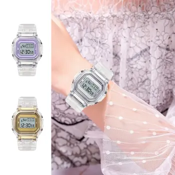 Ceasuri De Moda Bărbați Femei Digital Transparent Impermeabil Sport Cronograf Multifunctioal Ceas Electronic