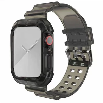 Cele mai noi Silicon Transparent pentru iWatch 5 4 38mm Curea 40mm 42mm 44mm Wirst Sport Curea pentru Apple Watch Band Seria 6 1 2 3 4 5