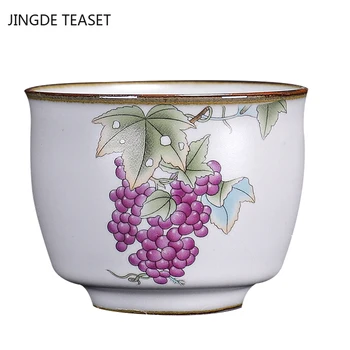 Ceramica din china Ceașcă de ceai Rafinat de mână-pictat model singură ceașcă de Ceai castron Master Cupe Individuale Cupa Teaware accesorii