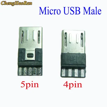 ChengHaoRan 10BUC Micro USB 4Pin 5Pin de sex Masculin conector Pentru Date OTG interfață linie de DIY accesorii cablu de date