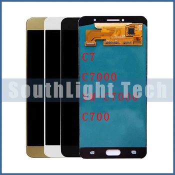 Clasa AAA+++ Super Amoled Pentru Samsung Galaxy C7 C7000 SM-C7000 Display LCD Touch Screen Digitizer Înlocuirea Ansamblului