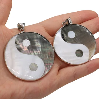 Coajă naturale Pandantiv Chineză Elemente Rotunde de Coajă scoică Abalone Farmece pentru Femei DIY Colier Bijuterii Accesorii Cadou