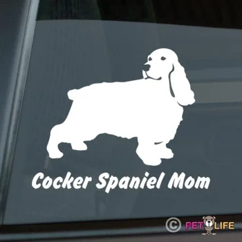 Cocker Spaniel Mama Autocolant Tăiat Mor de Vinil - engleză fereastra decal