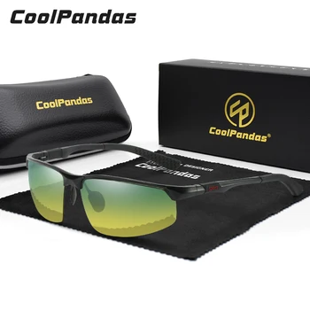 CoolPandas Bărbați Vintage Aluminiu Polarizat ochelari de Soare Zi de Viziune de Noapte Brand Clasic de ochelari de Soare Ochelari de Conducere Pentru Bărbați/Femei