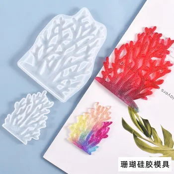 Coral în Formă de Silicon Matrite 3D Creaturi Marine Desktop Ornament Mucegai Lut Polimeric Crafting Proiect Bomboane de Zahăr produse de Patiserie de Copt
