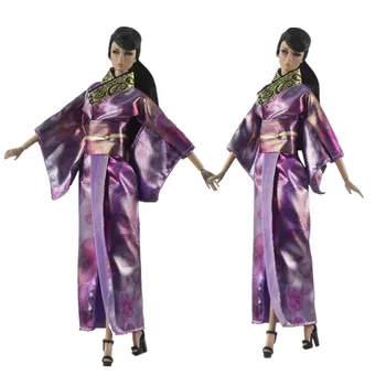 Cosplay Japoneze Clasice, Halat Kimono Tradițional Haine Pentru Papusa Barbie Rochie Lungă Yukata Costum 1/6 BJD Accesorii DIY Jucarii