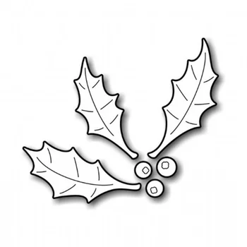 Crazyclown de Crăciun DIY Holly fructe de Padure Decor de Metal de Tăiere Mor Scrapbooking Album Carte de Hârtie Ambarcațiuni Relief Mor Reduceri