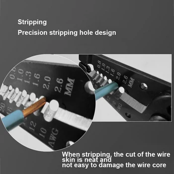 Crimper Cablu Cutter Automat Sârmă Stripteuză Unelte de Mână Firul Terminal de Separare Sertizare Peeling Clește de 0,6-2,6 mm 10-22AWG