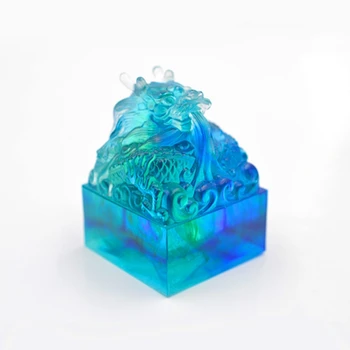Cristal Rășină Epoxidică Mucegai Cap de Dragon de Jad Sigiliu Sculptura Silicon Mucegai Meserii DIY Acasă Decorare Turnare Instrument de Luare T84A