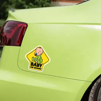 Cross-oversale Autocolant Auto Baby on Board Culoare de Imprimare Autocolant Reflectorizant de Avertizare Autocolant Auto Slogan