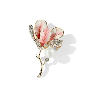 De lux capoc Floare Broșă fata haina Roz flori pin cardigan strat accesorii