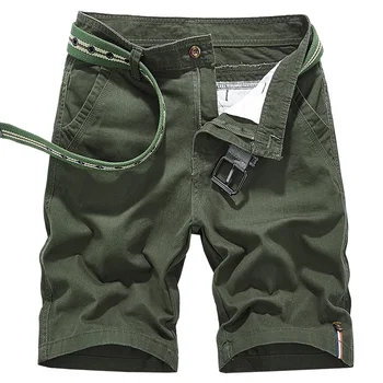 De Preferat Pentru Oameni Maturi Casual Pantaloni Scurți De Vară 2021 Nou Stil Safari Solidă Fermoar Buzunare Largi De Bumbac Se Potrivesc Genunchi Lungime Scurt Barbati