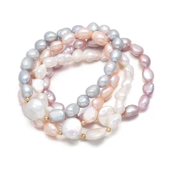 De Vânzare la cald Noua Moda Accesorii Naturale Farmec Elegant Elegant Decor Frumos Neregulate Orez perla Perla Buton Perla 18cm