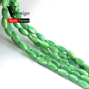 De înaltă Calitate Mop Verde Shell Margele Pentru Bijuterii de Luare de 5*10mm Farmec Distanțier Liber Margele Diy Brățară Colier 15