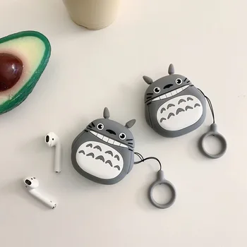Desene animate drăguț Totoro Cască Caz pentru Airpods Caz Căști fără Fir Bluetooth Caz pentru Airpods Pro de Protecție Capac de Încărcare