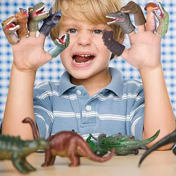 Dinozaur Păpuși De Silicon Personaje De Sex Masculin Fata De Papusa Mănuși De Puzzle Pentru Copii Jucarii Cadou Pentru A Potoli Setea Copilarie Marionetă Deget