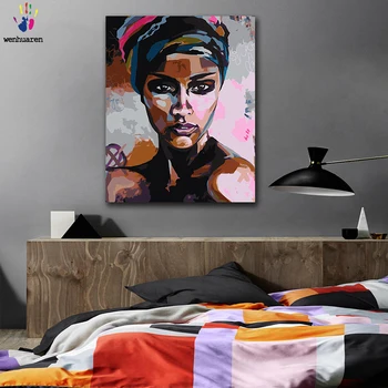DIY coloranți imagini de numere cu culori negru Sexy fată imagine pozitivă de desen, pictură de numere încadrată Acasă