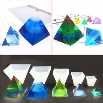 Diy epoxidice cristal cub, piramidă mucegai silicon gips aromoterapie bijuterii lucrate manual din flori uscate de rășină accesorii decorative