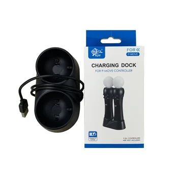 Dual Charger Dock pentru PS3 / PS4 VR Controler de Mișcare Playstation Move Controller