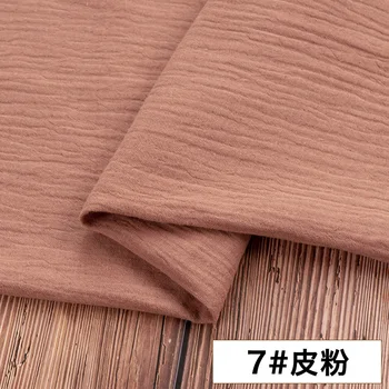 Dublu lenjerie de bumbac tesatura Moale de pânză copii rochie de Bambus crep slub haine de moda DIY cusut materiale ambarcațiuni 130*50cm