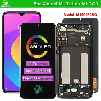 Ecran Super Amoled Pentru Xiaomi Mi 9 Lite LCD 10 Atingeri de Ecran de Amprente Suport Pentru Xiaomi Mi CC9 Mi9 Lite M1904F3BG 6.39