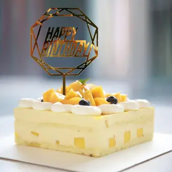 Elegant Aur Acrilice Tort Fân Introduce Cardul de Tort frige Decor de Craciun Petrecere de Nunta Tort de BRICOLAJ Consumabile