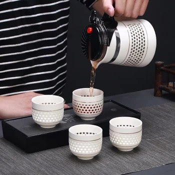 Elegant ceașcă, ceainic, filtru ceramic de linie, birou parfumate cana de ceai, rezistente la căldură, ceai infuzor, kung fu set de ceai