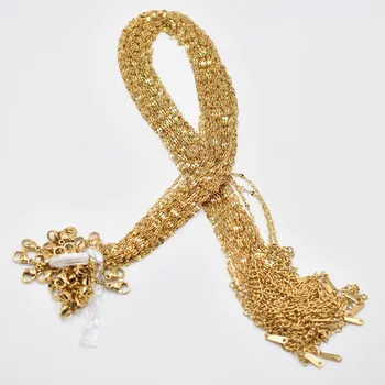 En-gros de Aur din Oțel Inoxidabil de Buze Val de Apă Lanturi Coliere Bijuterii DIY 40 cm+5 cm Lanțuri Costum en-Gros de Vânzare în Vrac Accesorii
