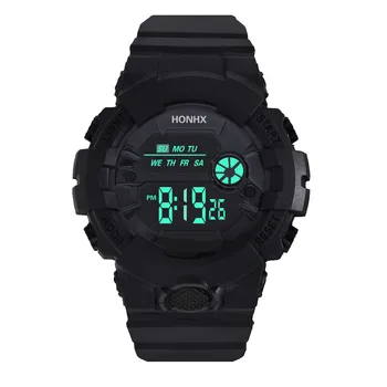 Erkek kol saati Moda Impermeabil Bărbați Băiat LCD Cronometru Digital Data de Cauciuc Sport Ceas de mână ceas de Moda pentru bărbați relogio