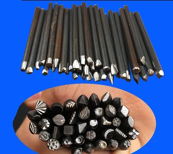 Fabricarea bijuteriilor 36pcs 4mm Pumni de Otel de Flori Pumn de Timbru Stabilite Pentru Piele Imprimare Instrument de Bijuterii de Metal Ștampilarea Instrument DIY