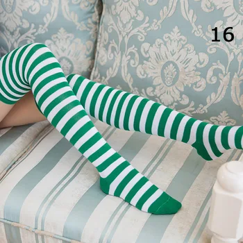 Femei Ciorapi Fete Lungi Peste Genunchi Șosete Cu Dungi Imprimate Dulce Drăguț Kawaii Pastelate Coapsă Genunchi Șosete Ciorapi Ciorapi