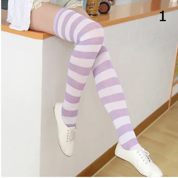 Femei Ciorapi Fete Lungi Peste Genunchi Șosete Cu Dungi Imprimate Dulce Drăguț Kawaii Pastelate Coapsă Genunchi Șosete Ciorapi Ciorapi