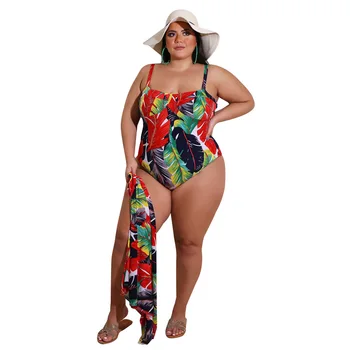 Femei Plus Dimensiune Seturi 4xl 5xl Moda de Vara Sexy Două Piese Plajă Purta Imprimare de costume de Baie Acoperă en-Gros de Dropshipping