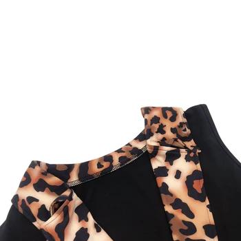 Femei Sexy rochie fără Mâneci Rezervor Salopeta 2021 Casual Leopard de Imprimare V-neck Romper Subțire Talie Mare Haine de sex Feminin