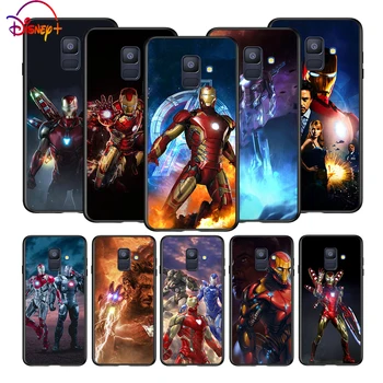Fierbinte Marvel Iron Man TPU Moale Pentru Samsung Galaxy A7 A8 A9 A750 A6 A5 A3 A6S A8S Star Plus 2016 2017 2018 Negru Caz de Telefon