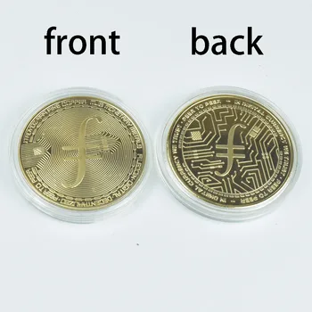 Fierbinte Placat cu Aur FIL Monedă Cripto Fizice monede de metal