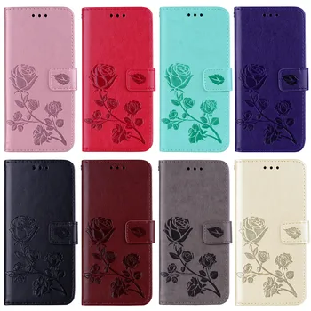 Flori Portofel din Piele de Caz Pentru Samsung Galaxy J1 2016 J120F SM-J120F/ds 3D Sloturi pentru Carduri de Flip case Pentru Samsung J1 6 2016 Caz de Telefon