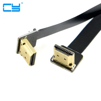 FPV 90 de grade până la Până compatibil HDMI de sex masculin HDTV Adapter 5 cm-80cm FPC Panglică tv cu HDMI-Cablu de Teren 20pin Conector