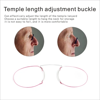 Fără ramă Spuma de Ochelari de Citit Clip Nas privire Pentru Bărbați Pince-Nez-ul Portabil Mini Femeile Lupa Ochelari Ovale cu Caz +1 1.5 2