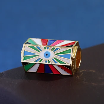Geometrice Hexagon Model de deochi Dungi Colorate DIY Accesorii Bijuterii Handmade, Margele Spacer Pentru Bratara Colier Face