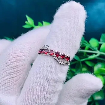 Granat Natural Inel Glamour Red Bijuterie Bijuterii Elegant piatră prețioasă reglabil rând inel pentru femei Petrecerea de nunta bijuterii cadou Bague