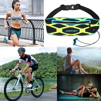 HAISSKY Ultra-subțire cu Fermoar Respirabil Buzunar Funcționare Waistbag Cazuri Centura Husă Telefon Mobil Ciclism Pachet de Talie Accesorii de Sport