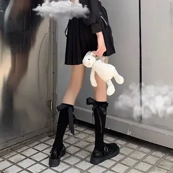 Harajuku Arc Gotic Vițel Sosete Femei Lolita Japoneză Catifea Ciorapi Respirabil Kawaii Loli Dulce Subțire Șosete Până La Genunchi Femeie