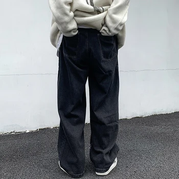 Hip Hop Trupa De Rock Imprimate Blugi Barbati Harajuku Mozaic Streetwear Vrac Direct De Patch-Uri Denim Pantaloni Barbati Cuplu Pantaloni Largi Picior