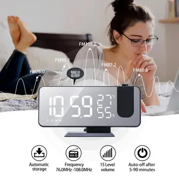 HOT FM Radio LED Digital Ceas cu Alarmă Inteligent Ceas de Masa Electronice Ceasuri pentru Desktop USB serviciu de Trezire, Ceas Cu Proiecție Timp de Amânare