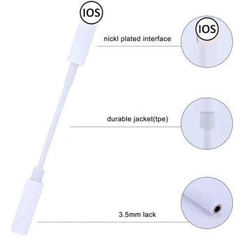 Jack Pentru căști de 3.5 mm Jack Audio Convertor Adaptor Cablu Dongle Pentru IOS IPhone SE/11 Pro Max /XS/XR/X/8/Pentru IPad