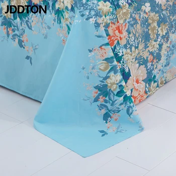 JDDTON 2020 Nou Albastru Delicat Floral Stil Seturi de lenjerie de Pat AB Partea 4buc Lenjerie de Pat Duvet Cover Set de Cearșaf față de Pernă Acoperă BE097